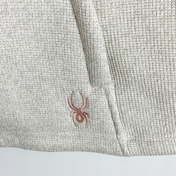 Spyder Womens Stella Full Zip Jacket Oatmeal Heather Sherpa Lined Large - Picture 2 of 7